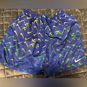 Nike Blue and Green swim trunks